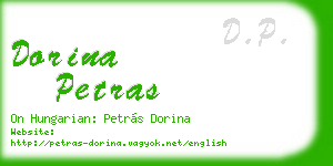 dorina petras business card