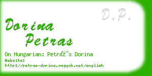 dorina petras business card